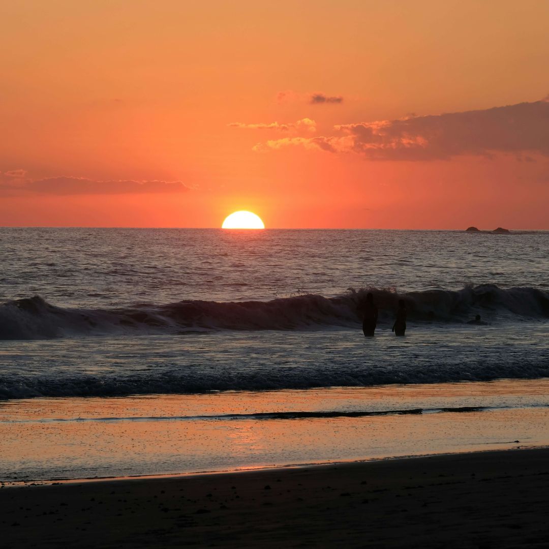 Sunset over the Pacific Ocean in Santa Teresa Costa Rica