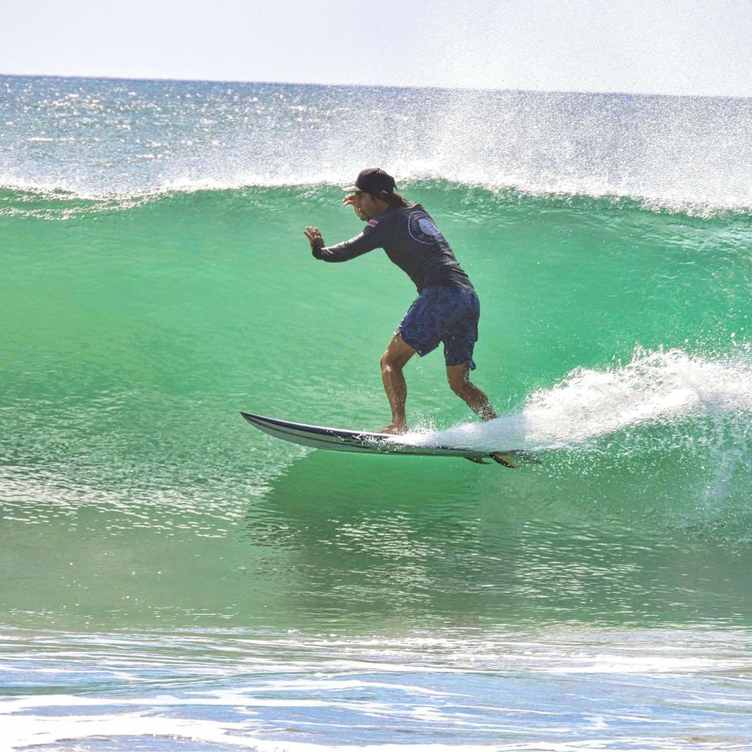 Surfing waves in Santa Teresa Costa Rica with consistent Pacific swells
